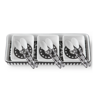 Casablanca Nested Appetizer Tray and Spoon Set