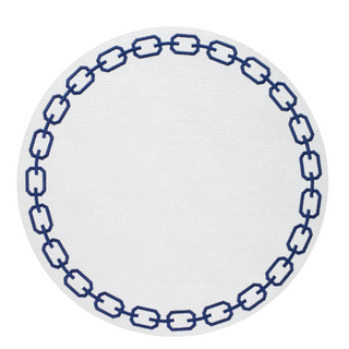 Navy Chains Placemats, Set of 4