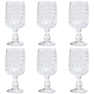 Hobnail Clear Water Goblet, Set of 6