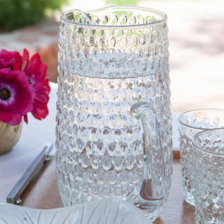 Hobnail Pitcher and Juice Glass