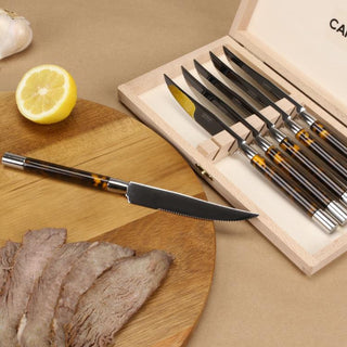 Conty Tortoise Steak Knives, Set of 6