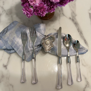 Grace Silver & Pearl Napkin Rings