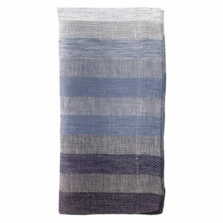 Gradient Blue Stripe Linen Napkins, Set of 4