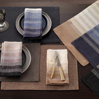 Gradient Stripe Linen Napkins, Set of 4