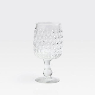 Hobnail Clear Wine Glasses, Set of 6