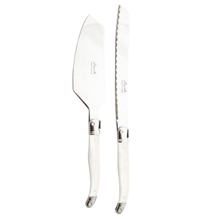 Laguiole Ivory Cake and Bread Knife Set