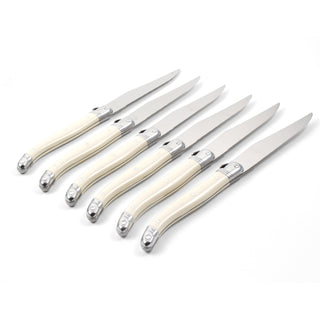 Laguiole Ivory Platine Quality Knives in Presentation Box, Set of 6Laguiole Ivory Platine Quality Knives in Presentation Box, Set of 6