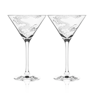 Dragon Martini Glasses, Set of 2