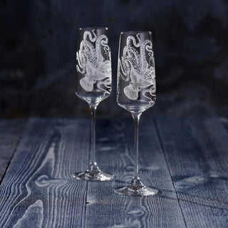 Octo Champagne Flutes, Set of 2