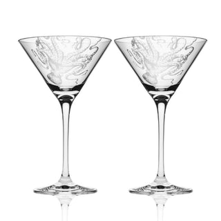 Octo Martini Glasses, Set of 2