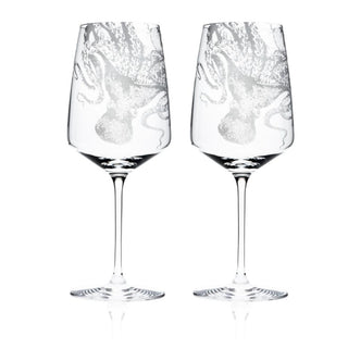 Octo White Wine Glasses, Set of 2