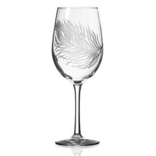 Peacock White Wine Glasses, Set of 4