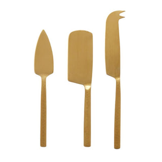 Raymond Gold Cheese Knives, Set of 3