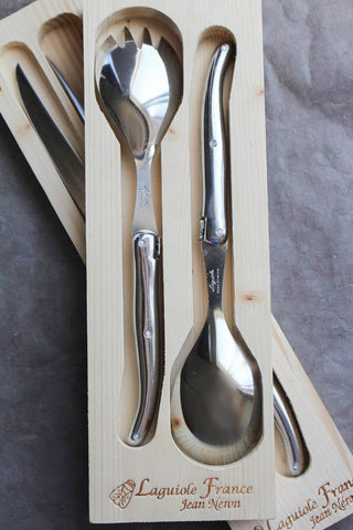 Laguiole Stainless Steel Platine Quality Salad Serving Set