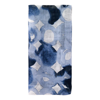 Bluish Watermark Linen Napkins, Set of 4